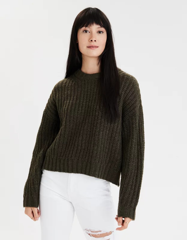 AE Cozy Crew Neck Sweater | American Eagle Outfitters (US & CA)
