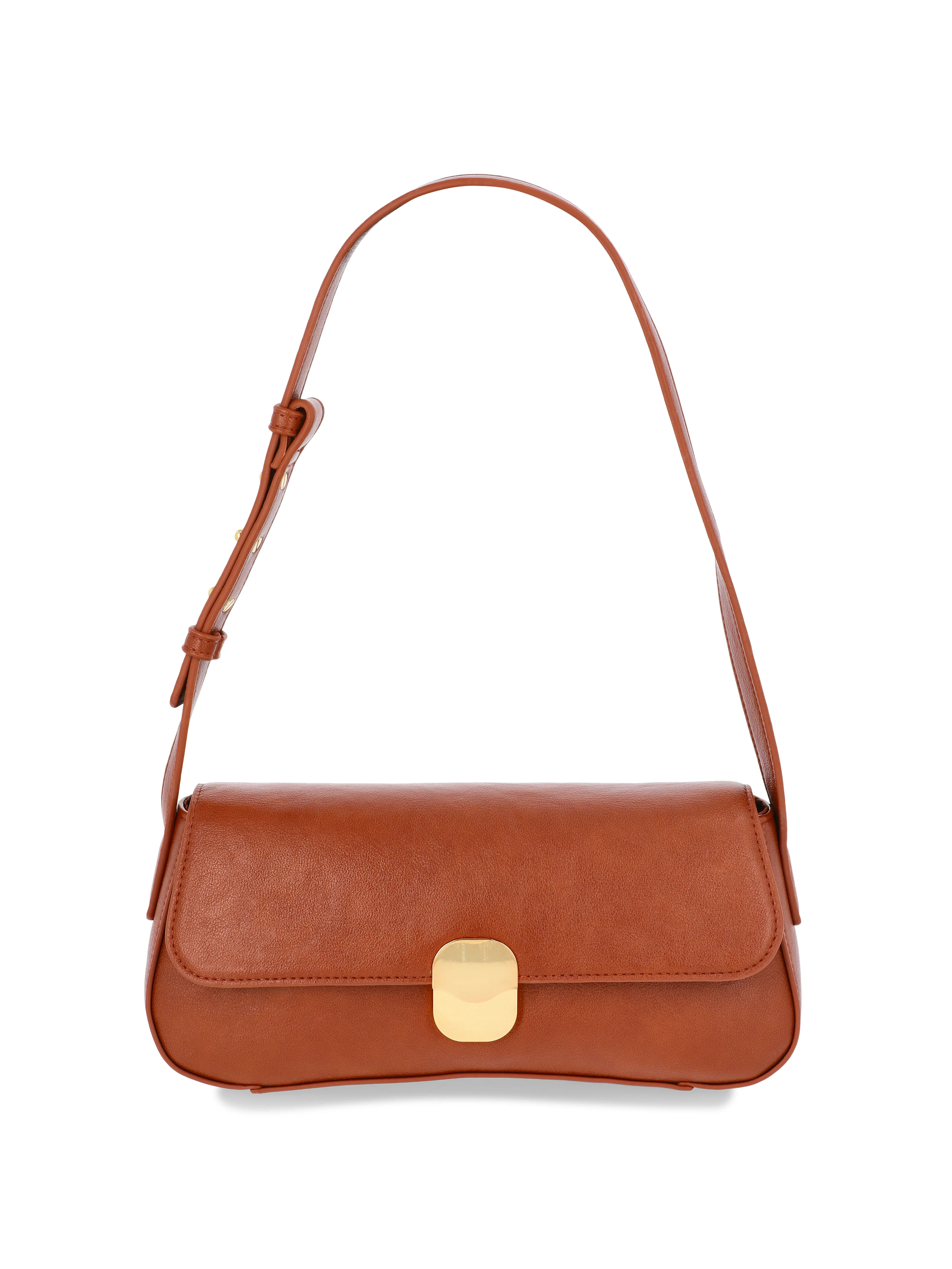 Time and Tru Women's Goldie Shoulder Bag, Brown Oak | Walmart (US)