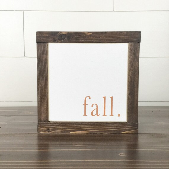 Fall Wood Sign | Fall Sign | Painted Wood Sign | Framed Wood Sign | 7"X7" | Etsy (US)
