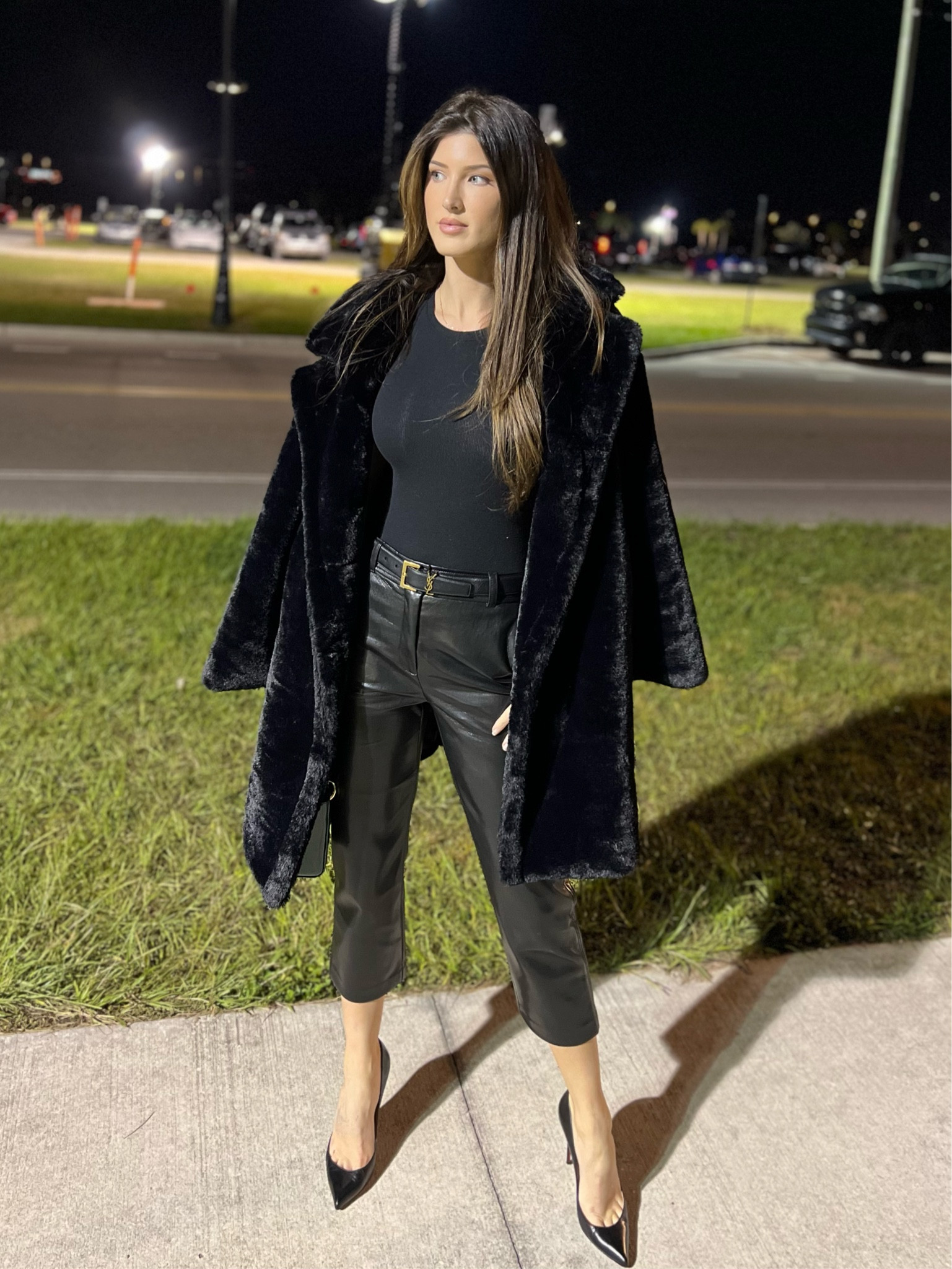 Gorgeous faux fur coat from ITITA boutique. Paired with the SOFTEST leather type pants ever from Aritzia. Everything else is tagged. 

#LTKfit #LTKSeasonal #LTKFind