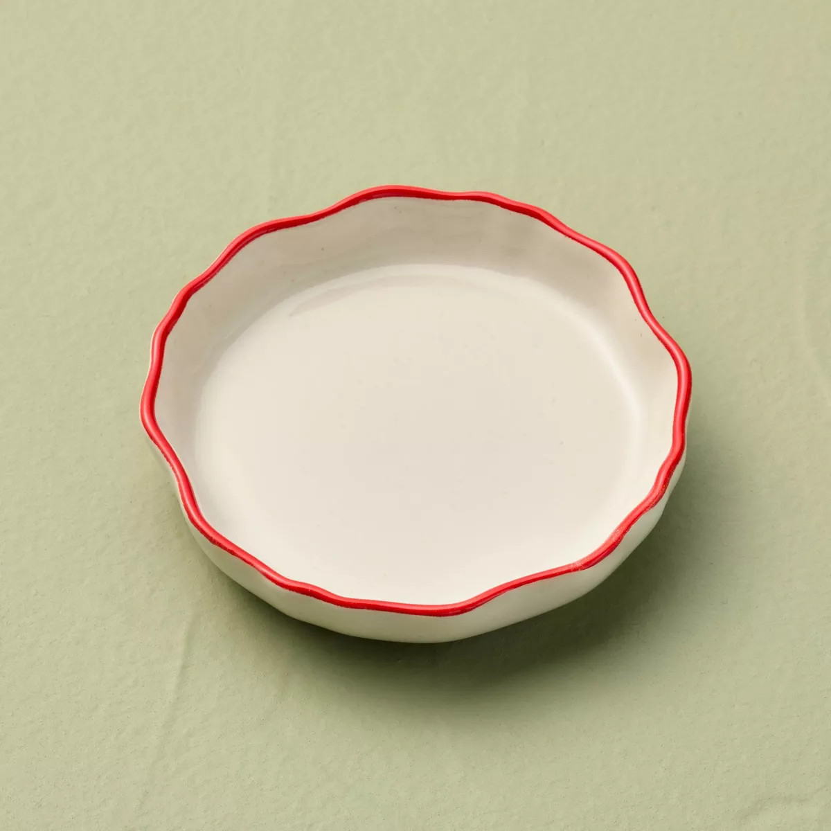 Irregular Edge Recycled Ceramic Trinket Dish Cream/Orange - Hearth & Hand™ with Magnolia | Target