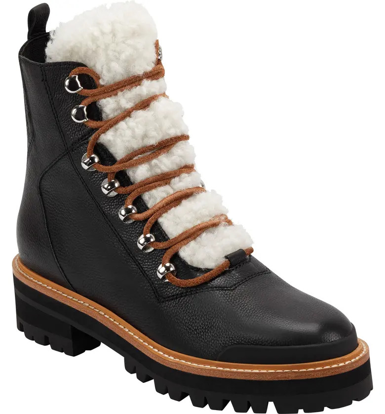 Marc Fisher LTD Izzie Genuine Shearling Lace-Up Boot | Nordstrom | Nordstrom