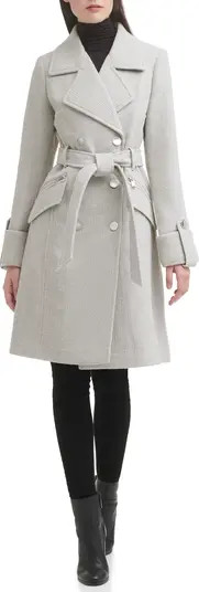 Double Breasted Belted Wool Blend Coat | Nordstrom Rack