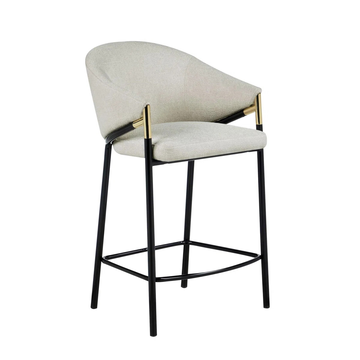 Farlow Upholstered Counter Stool with Metal Frame (Set of 2) | Wayfair North America
