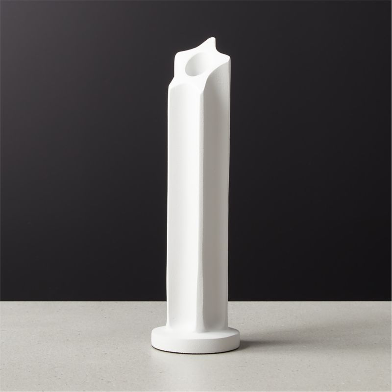 Cast White Taper Candle Holder Large | CB2 | CB2