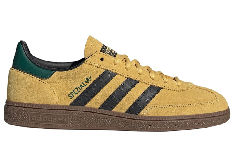 Men's Adidas Handball Spezial Black Sneakers in Eqt Yellow/Core Black/Gum | StockX