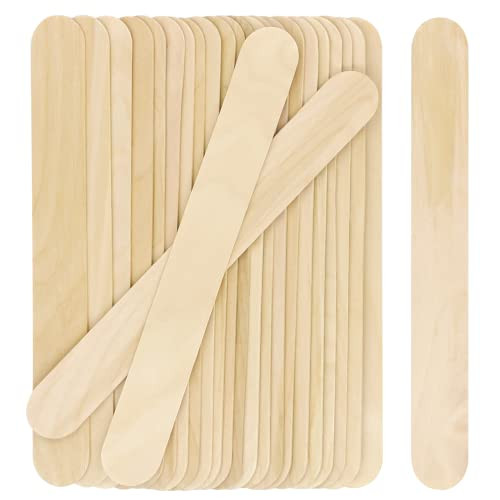 WISYOK 8'' Jumbo Craft Sticks, 60pcs Extra Large Natural Premium Wood, Ice Cream Sticks, Jumbo Sticks, Large Tongue Depressors, Plant Labels, Hair Removal and Waxing Supplies, Crafting | Amazon (US)