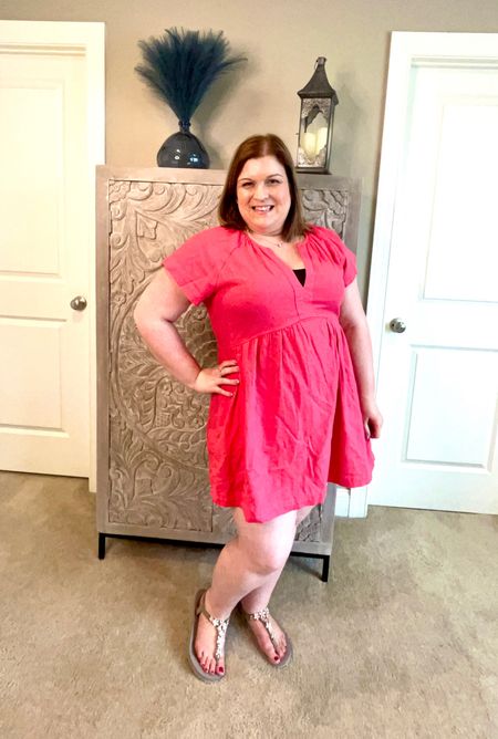 Casual dress works great for lunch or to toss on over a swim suit! 

#LTKcurves #LTKunder50 #LTKstyletip