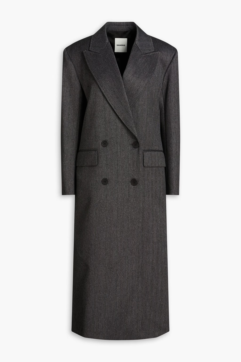 Double-breasted pinstriped twill coat | The Outnet (UK and Europe)