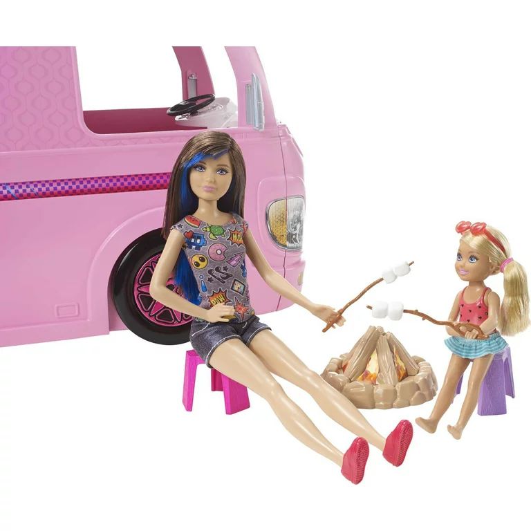 Barbie Camper, Doll Playset with 50 Accessories and Waterslide, Dream Camper - Walmart.com | Walmart (US)