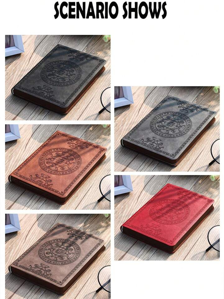 The 140-Page Retro Style Pu Leather Notebook Office Executive Ideal Stationery Gift For Writers A... | SHEIN