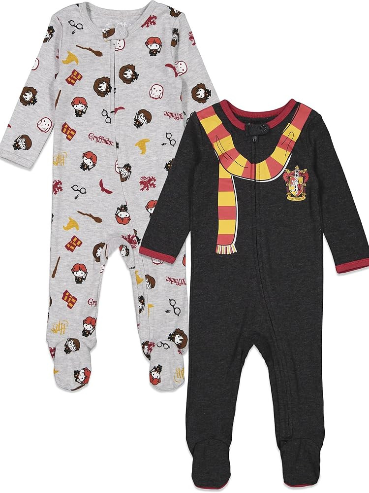 Harry Potter 2 Pack Zip-Up Costume Long Sleeve Sleep N' Play Coverall | Amazon (US)