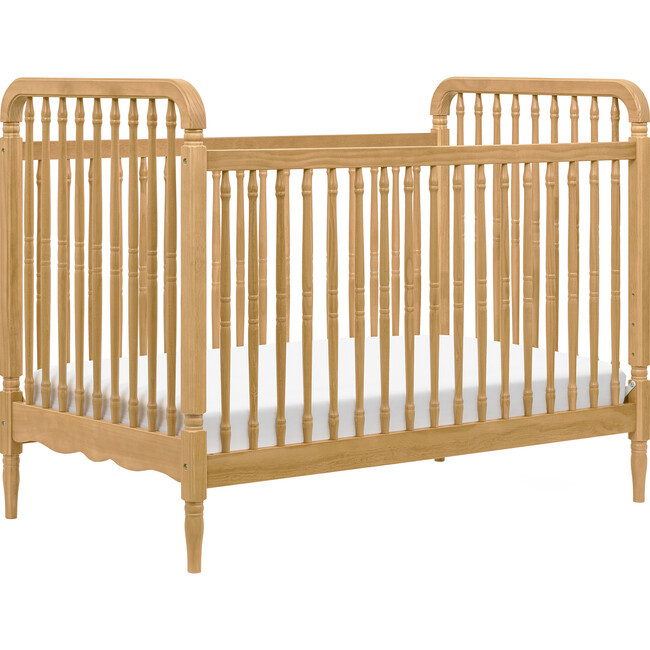 Namesake | Liberty 3-In-1 Convertible Spindle Crib & Toddler Bed Conversion Kit, Honey (Natural, Size Medium) | Maisonette | Maisonette