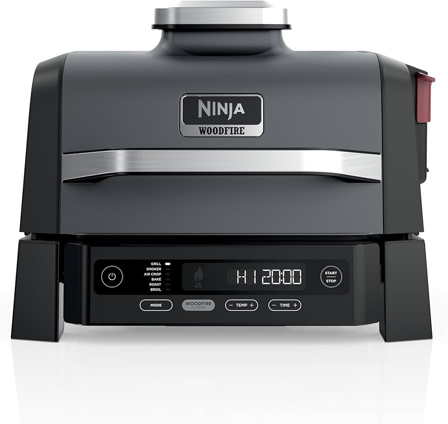 Ninja Woodfire Outdoor Grill & Smoker, 6-in-1 Functionality, Grill, Smoke, Bake, Roast, Air Fry, ... | Amazon (US)