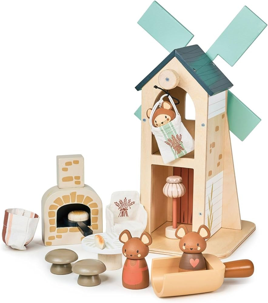 Tender Leaf Toys - Penny Windmill - Adorable Wooden Rotating Windmill with Toy Mouse Family and A... | Amazon (US)