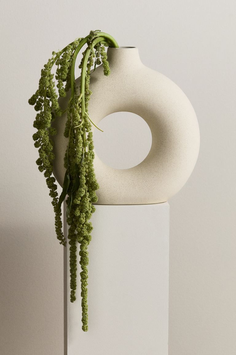 Large Ceramic Vase - Light beige - Home All | H&M US | H&M (US + CA)