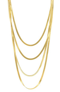 Click for more info about SAINT MORAN Davinci Layered Herringbone Chain Necklace | Nordstrom