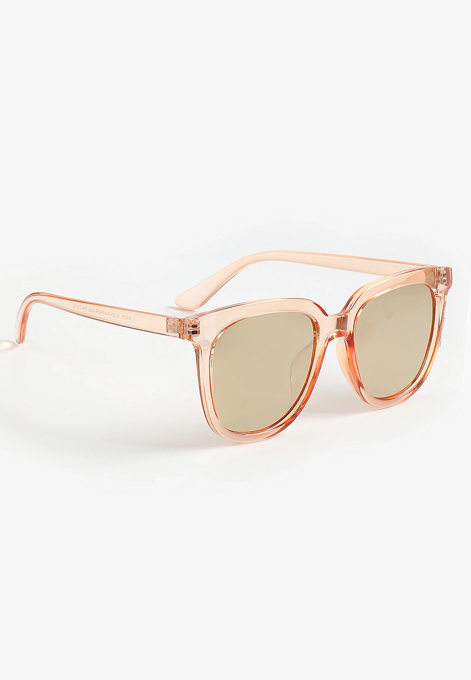 Peach Crystal Square Sunglasses | Maurices