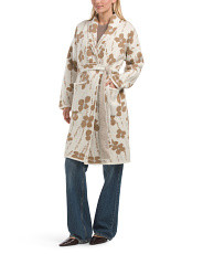 Long Open Front Jacquard Cardigan With Belt And Pockets | Clothing | Marshalls | Marshalls