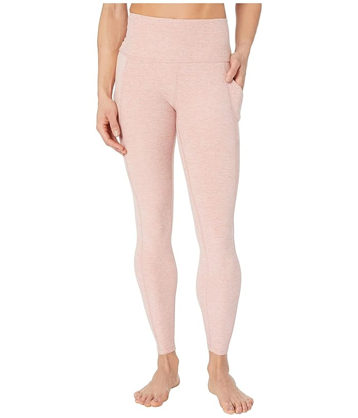 Beyond Yoga Spacedye In The Mix High Waisted Midi Leggings (Tinted Rose/Pink Quartz) Women's Casual  | Zappos
