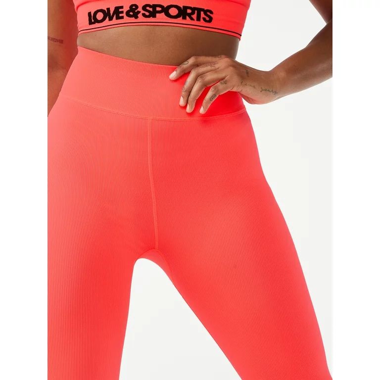 Love & Sports Women's Seamless Ribbed Leggings - Walmart.com | Walmart (US)