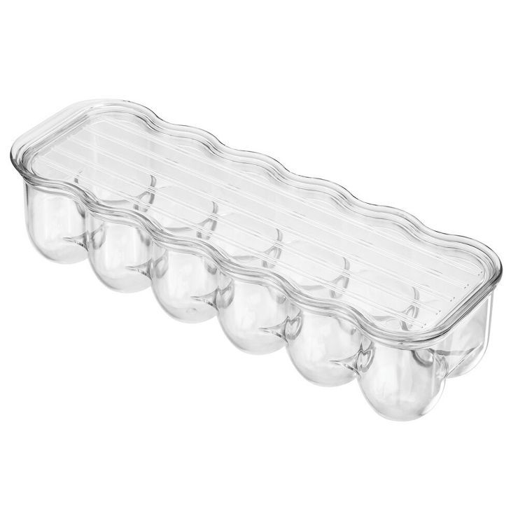 mDesign Plastic Egg Storage Tray Holder for Refrigerator, 12 Eggs | Target