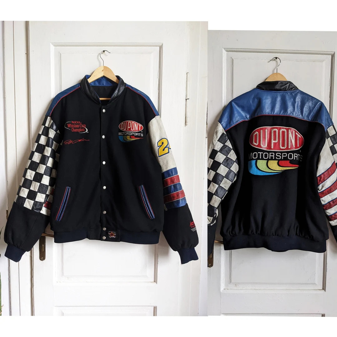 Vintage Dupont Nascar Varsity Jacket Jeff Gordon Wool Leather Racing - Etsy | Etsy (US)