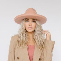 The Cara Loren Pencil Brim Hat - Dusty Pink | Gigi Pip