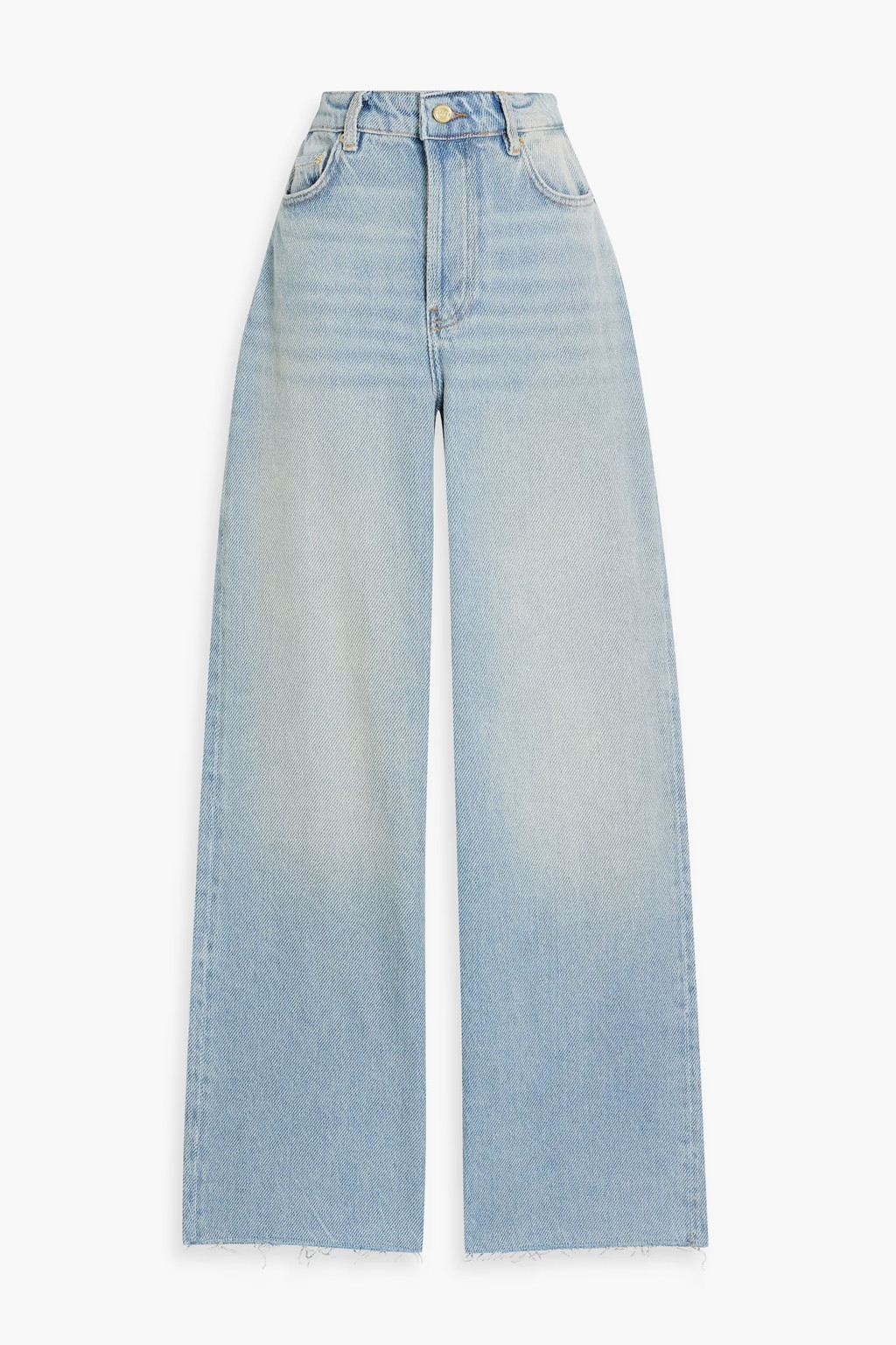 Hoch sitzende Jeans mit geradem Bein in ausgewaschener Optik | The Outnet (UK and Europe)