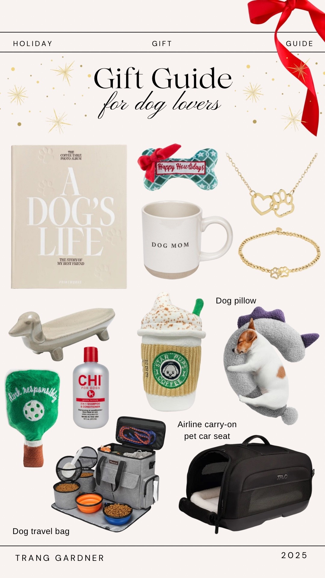 Gift guide for dog lovers, dog toys, dog necklace, dog photo album, dog pillow, dog carry on bag, dog food travel bag 

#LTKHoliday #LTKGiftGuide #LTKTravel