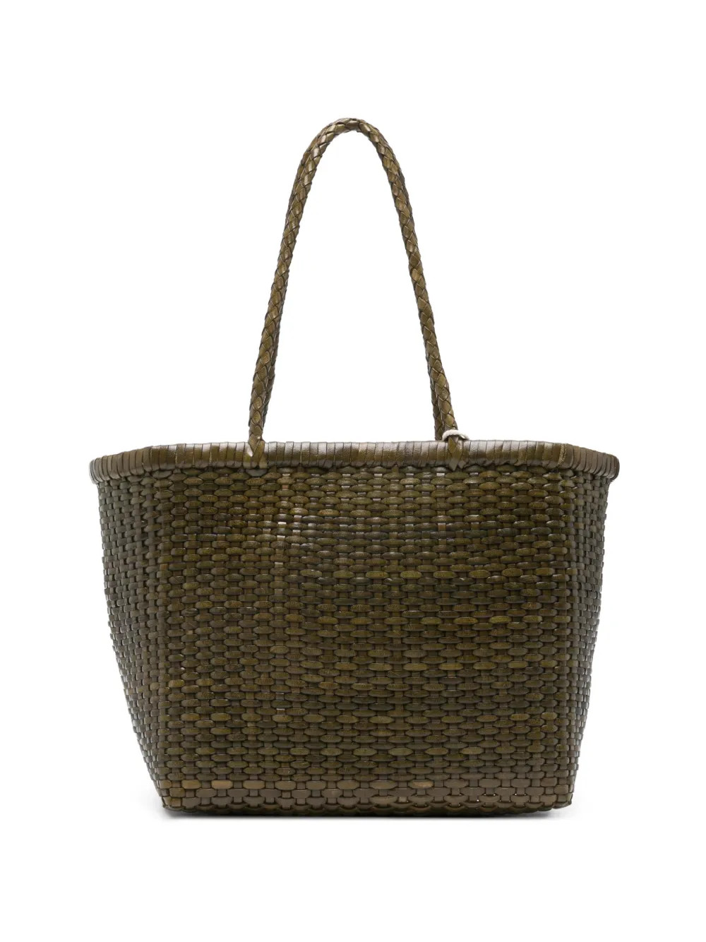 DRAGON DIFFUSION Small Grace Basket Woven Tote Bag | Green | FARFETCH UK | Farfetch Global