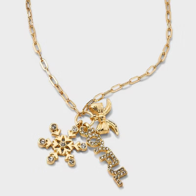 SUGARFIX by BaubleBar Joy to the World Necklace - Gold | Target