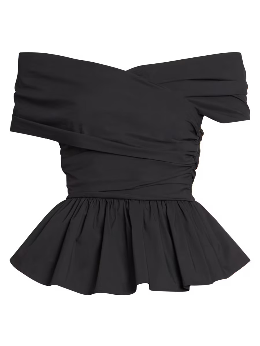 Altuzarra Pella Off-the-Shoulder Peplum Top | Saks Fifth Avenue