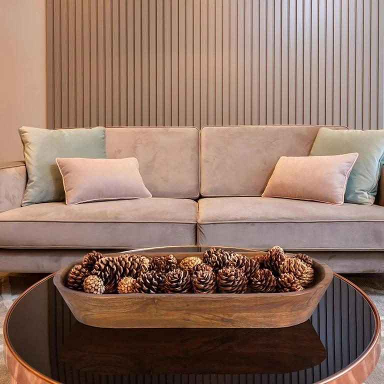 Wooden Dough Bowl - Natural Acacia Wood Rustic Dough Bowl - Handmade Decorative Bowls for Home De... | Walmart (US)