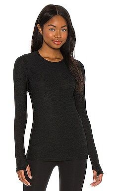 Beyond Yoga Classic Crew Pullover in Darkest Night from Revolve.com | Revolve Clothing (Global)