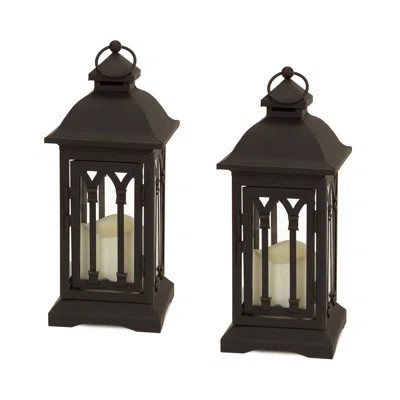 2 Piece Glass Tabletop Lantern Set | Wayfair North America