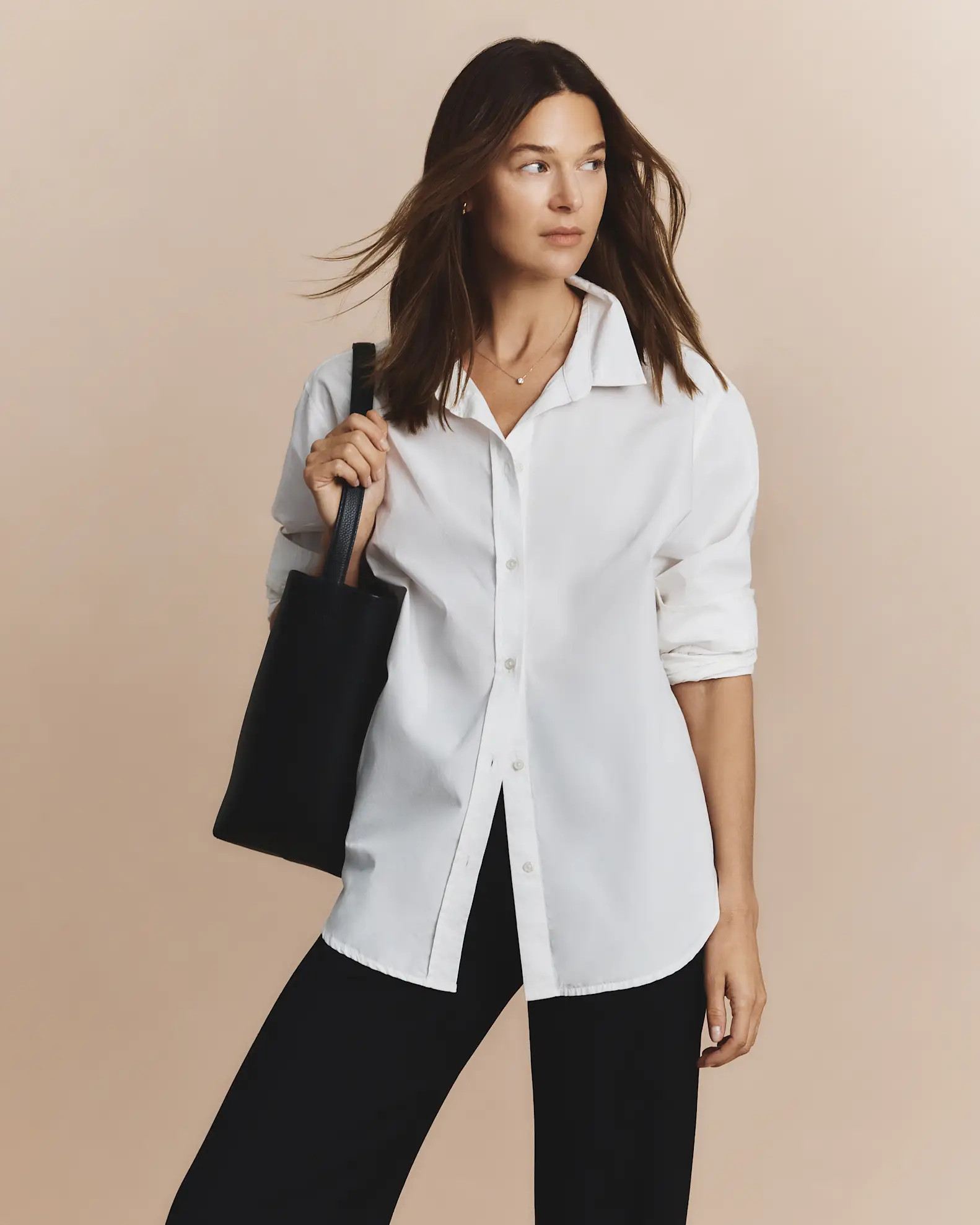 100% Organic Cotton Poplin Long Sleeve Shirt | Quince