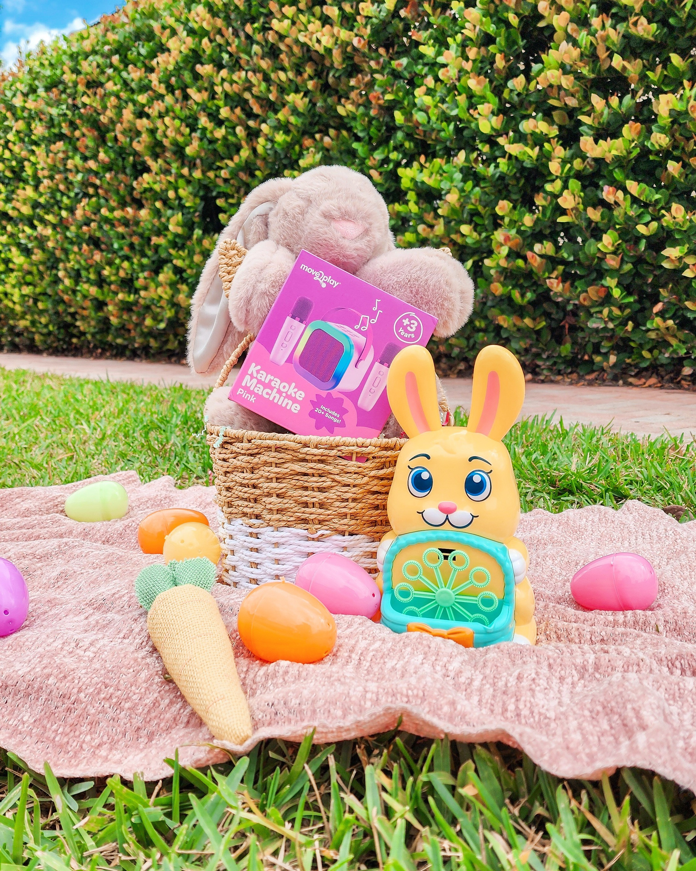 ✨️Easter Basket Idea!🐰#ad If you are looking for some great ideas to fill your little ones Easter basket, I've got you covered! @move2playtoys has the cutest options right now. I spotted their pink Mini Karaoke Machine and their Bunny Bubble Blower and I immediately knew I had to get my hands on them. Aren't they perfect! They are honestly so fun and unique. I know it will bring a huge smile this Easter. I linked a few of my favorites for you guys in my Ltk shop. Check it out!#move2play 

#LTKKids #LTKSeasonal #LTKFamily