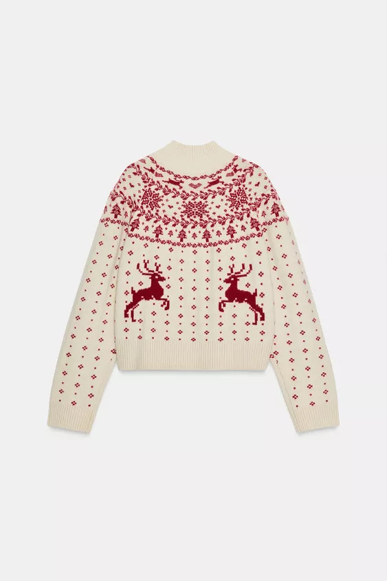 CHRISTMAS JACQUARD KNIT JUMPER | Zara US