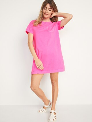 Short-Sleeve Vintage Mini T-Shirt Shift Dress for Women | Old Navy (US)