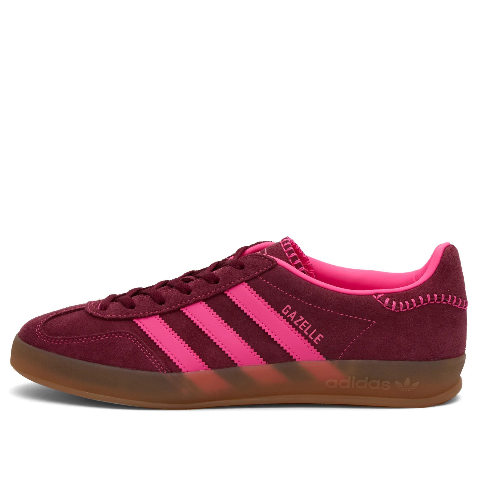 Adidas Women's Gazelle Indoor W in Lucid Pink/Noble Maroon, Size UK 5.5 | END. Clothing