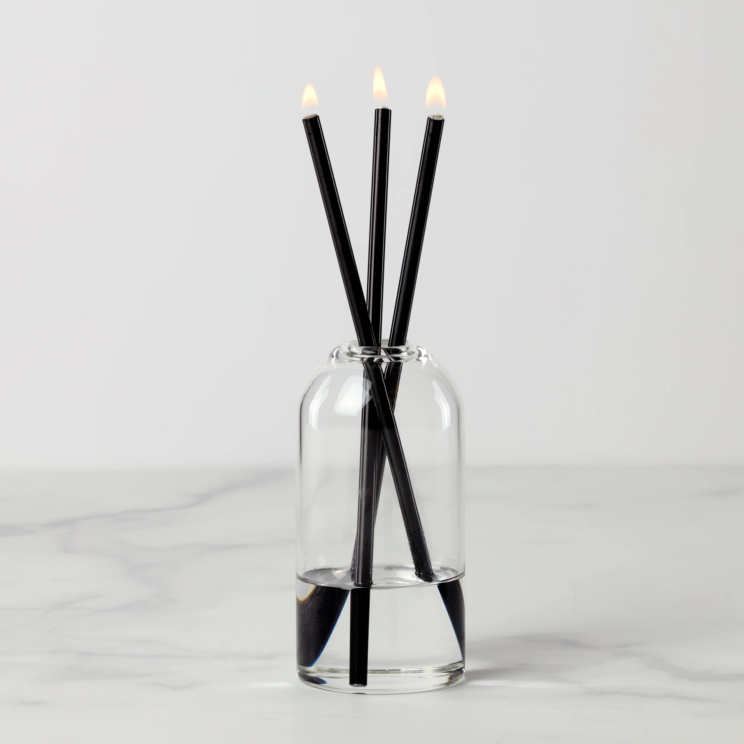 Wylie Signature Everlasting Candle - Clear/Black | Lenox