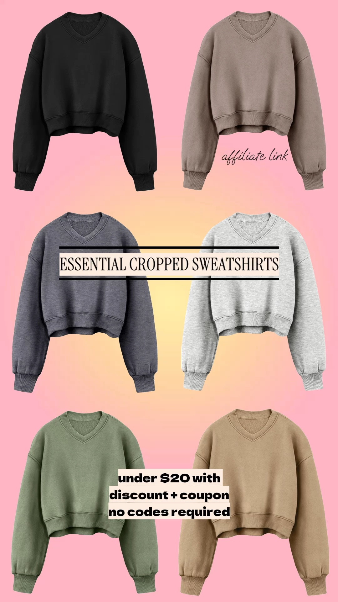ESSENTIAL CROPPED SWEATSHIRTS FOR FALL 🏈 All under $20 after discount & coupon - No codes required 

fall outfit, fall outfits, sweatshirts, cropped sweatshirt, sweatshirt outfit, athleisure, sporty chic, casual outfits, casual outfit, athleisure outfit, comfy outfit 

#LTKFallSale #LTKFindsUnder50 #LTKStyleTip