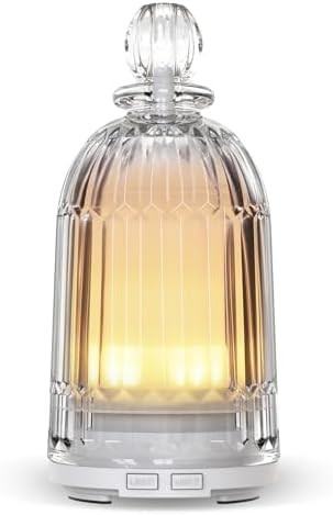 Glass Essential Oil Diffuser, Aroma Diffusers with Glass Cover & Plastic Reservoir Small Humidifi... | Amazon (US)