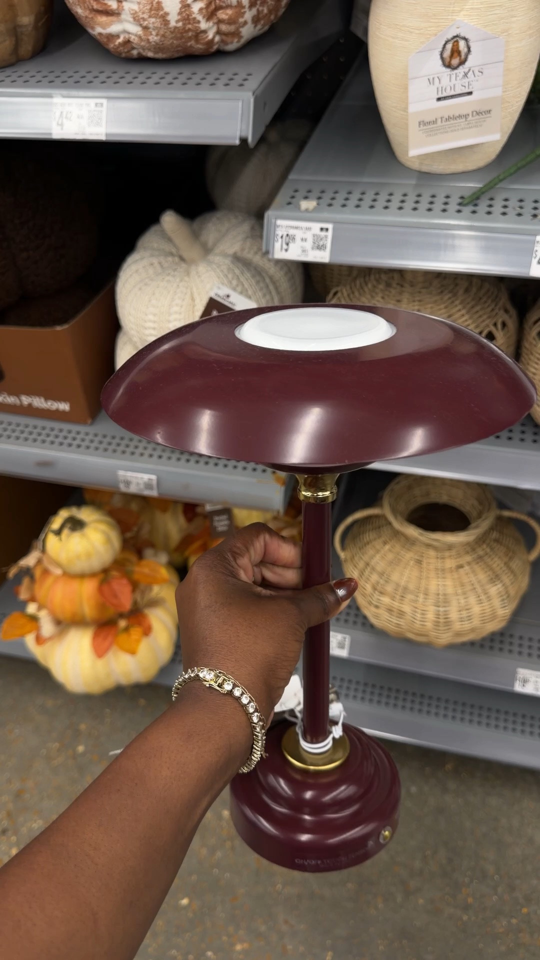 $20 gorgeous burgundy touch lamp from Walmart! Perfect for Fall decor in your living space!

#LTKvlog #LTKHome #LTKSeasonal