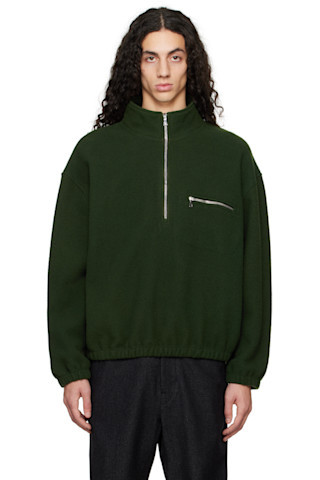Rier - Green Fleece Sweater | SSENSE