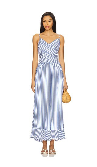 Noah Maxi Dress in Blue & White | Revolve Clothing (Global)