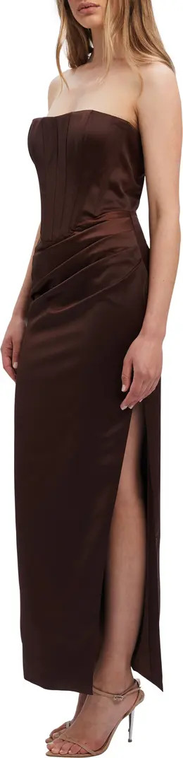 Everlasting Corset Strapless Satin Gown | Nordstrom