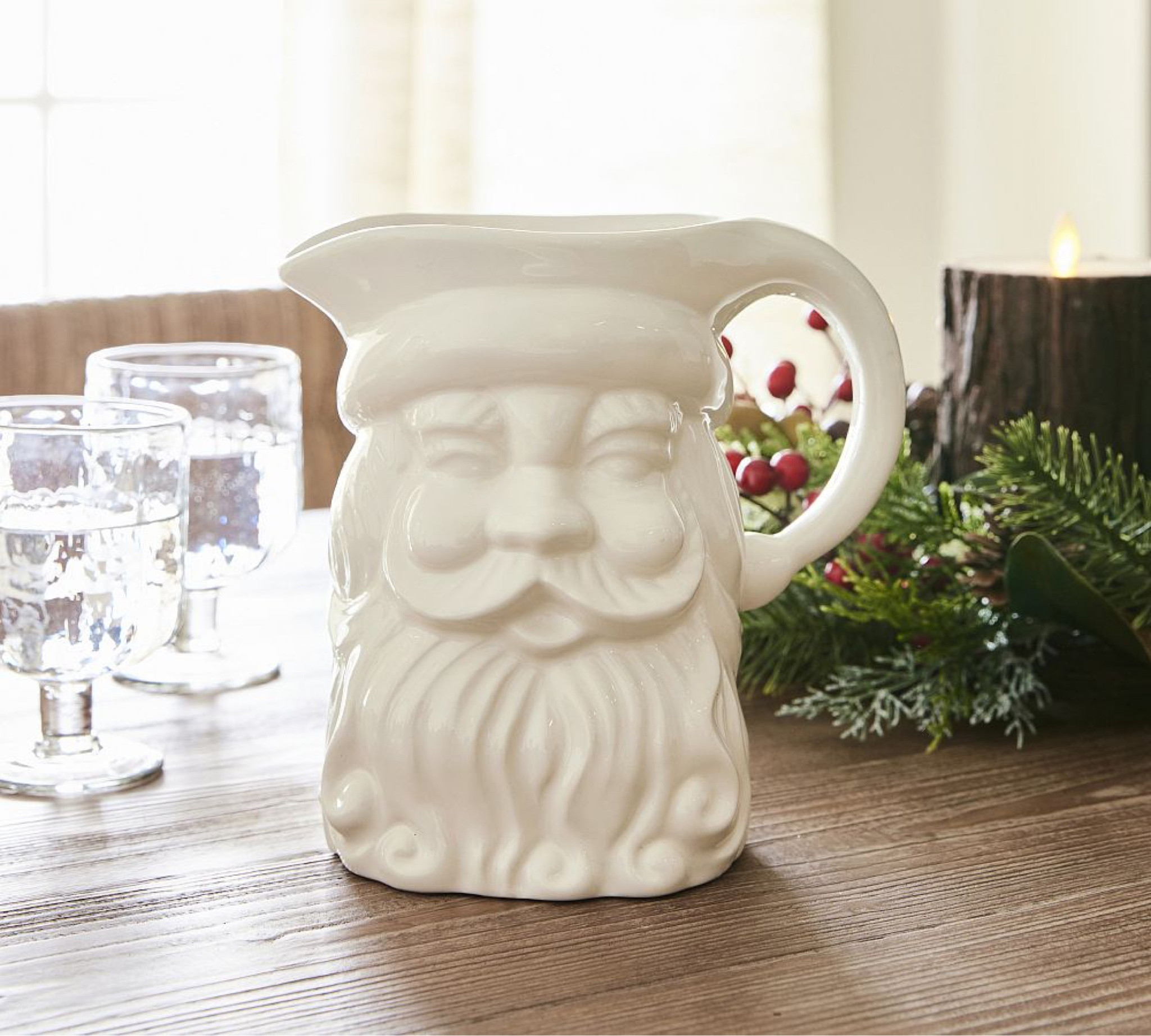 Loving this neutral Santa pitcher to match my Santa mugs! 

#LTKhome #LTKSeasonal #LTKHoliday