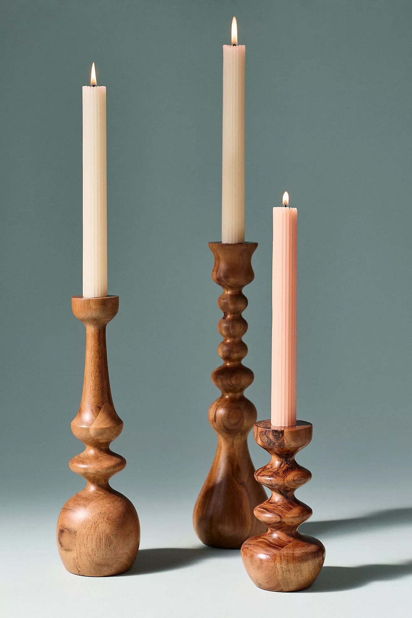 Helen Wooden Candle Holder | Anthropologie (US)